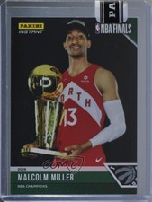2018-19 Panini Instant NBA Finals Green 5/10 Malcolm Miller #13 0c3