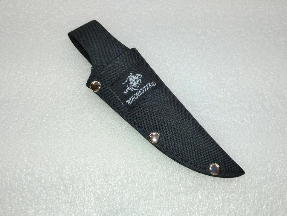 Juego de 3 cuchillos Winchester de colección 2008 hueso jigged genuino sin usar con funda Foto 4 de 4