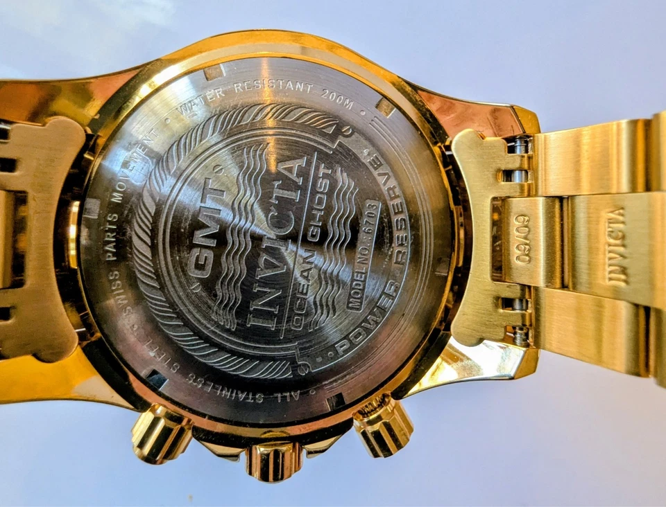 Reloj de cuarzo suizo Invicta Pro Diver 6703 tono dorado 46,5 mm - ligeramente usado con estuche Foto 4 de 4