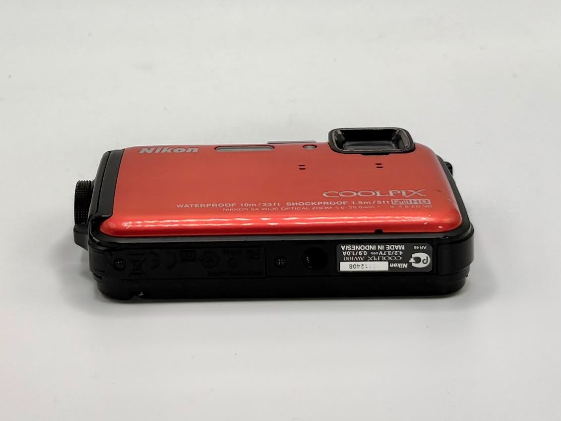 Nikon COOLPIX AW100 Waterproof Digital Orange - Orange, Parts Only