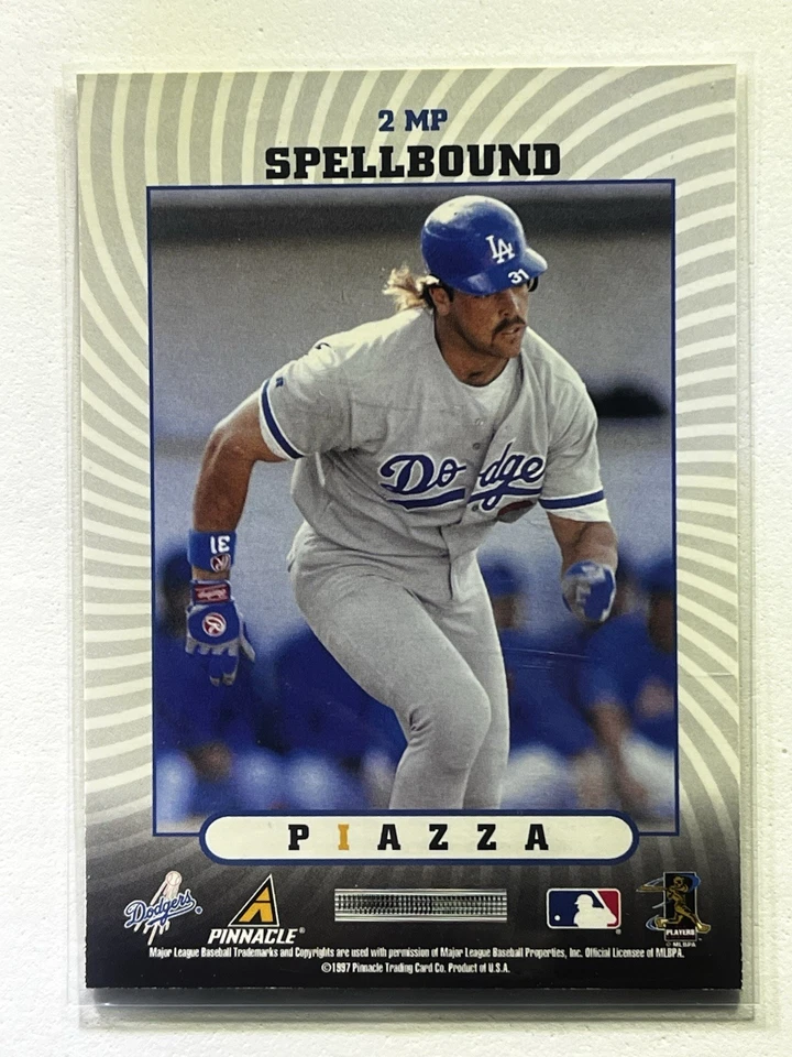 1997 New Pinnacle Spellbound Mike Piazza #2MP HOF - Image 2 of 2