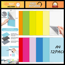 Removable Dry Erase Board Stickers - 12 Pcs Colorful Whiteboard Sheets for Home,