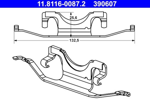 ATE Bremssattel Feder Für MERCEDES Cls C218 S212 W212 W218 X218 0014212391 - Bild 1 von 6