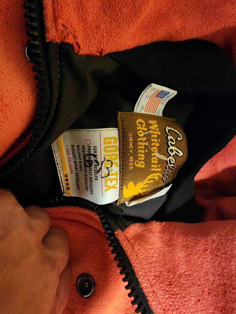 VTG Cabelas Whitetail Clothing Gore-Tex Wool Hunting Jacket Mens L