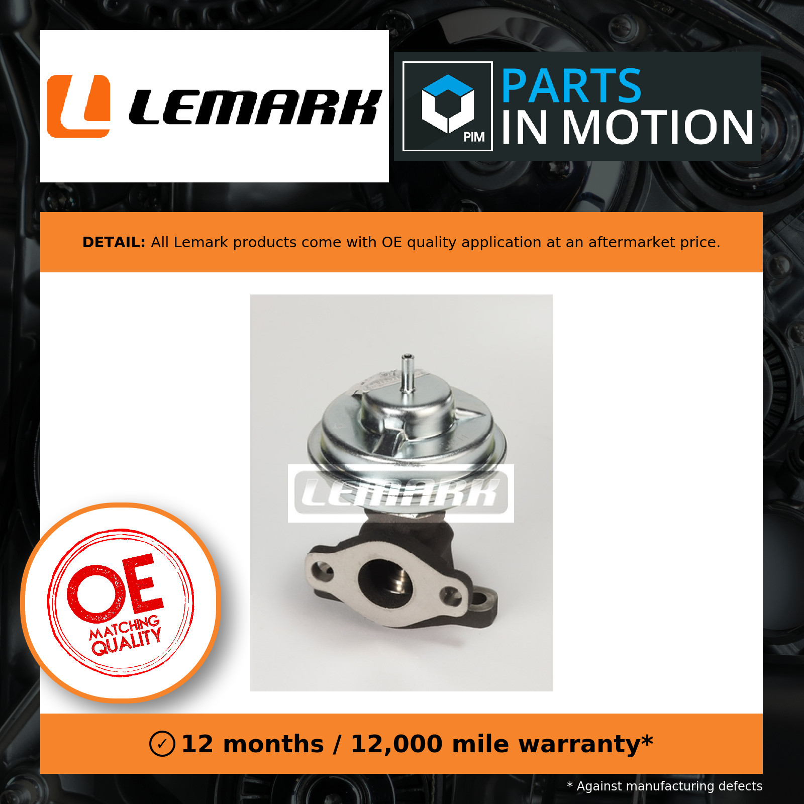 EGR Valve LEGR063 Lemark 2841027250 Genuine Top Quality Guaranteed New - Image 2
