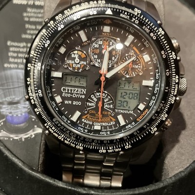 Citizen Eco-Drive WR 200 Radio Controlled Titanium Chronograph