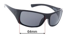 SFx Replacement Sunglass Lenses fits Von Zipper Alysium - 64mm Wide