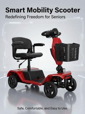 4-Wheel Mobility Scooter All-Terrain Foldable electric scooter for older adults