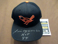 LUIS APARICIO HOF 74 BALTIMORE ORIOLES SIGNED AUTO VTG AMERICAN NEEDLE CAP JSA