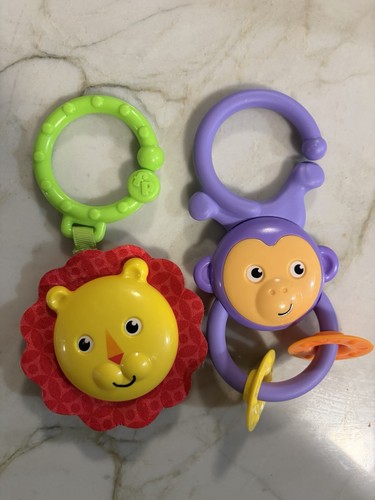 Fisher Price Deluxe Kick N Play Gym Replacement Monkey and Lion Hang toy