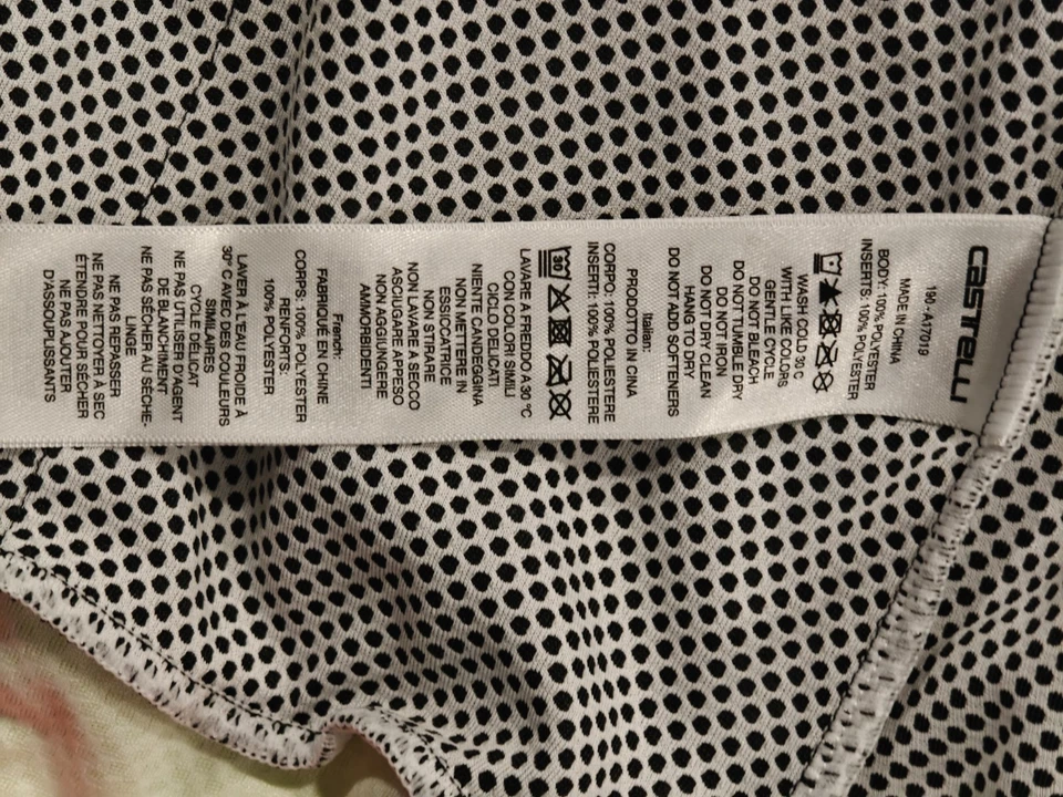 Camiseta masculina de ciclismo Castelli tamanho G zíper completo preta malha amarela - Imagem 4 de 4