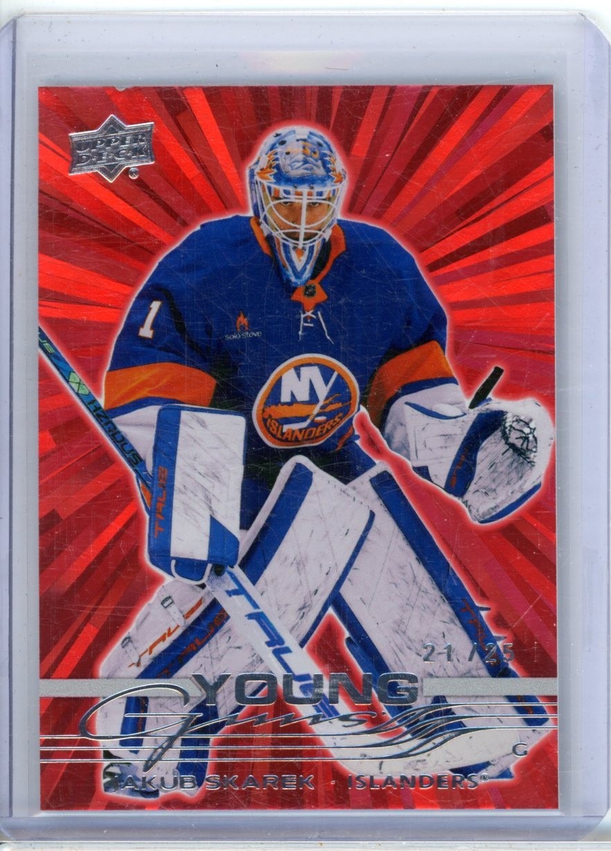 2025-26 Upper Deck Young Guns Outburst Red #244 Jakub Skarek RC /25 - WOW