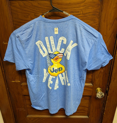 NEW Jedco Jeep Graphic Tee Ducks 2-Sided Auto Care XL NWT Pop Art