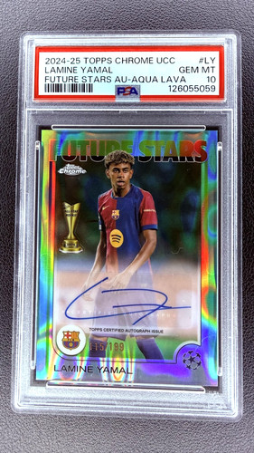 Lamine Yamal #FSA-LY 2024 Topps Chrome UEFA Future Stars Autograph card