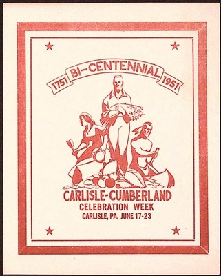 1951 Carlisle Cumberland Celebration Week Carlisle PA Label 4x5''