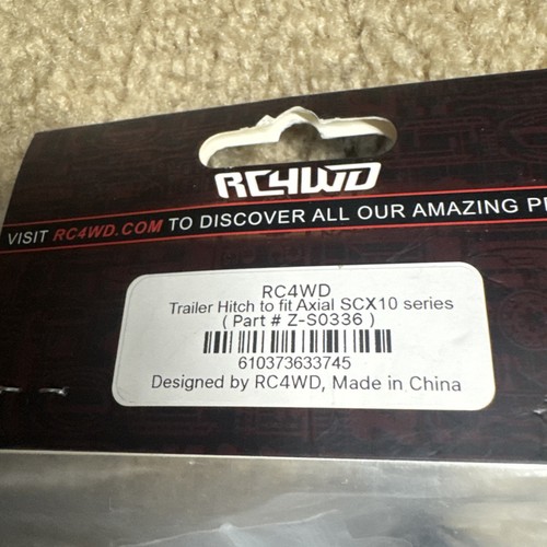 RC4WD RC4ZS0336 Trailer Hitch : Axial SCX10 series - Picture 2 of 2