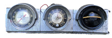 Vintage Boat Gauge Set Aqua Meter - Speedometer / Clock / Compass - UNTESTED