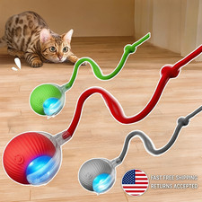 Rechargeable Automatic Rolling Cat Ball Toy Smart Interactive Mouse Tail Pet Toy