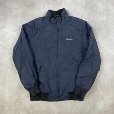 Carhartt Sail Jacket Uomo Piccolo Foderato in Pile Full Zip Abbigliamento da Lavoro Bomber, Nero