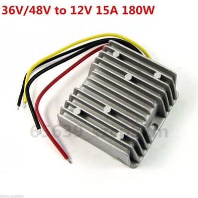 New Waterproof DC/DC Converter Regulator 36V/48V Step Down to 12V 15A 180W #jd