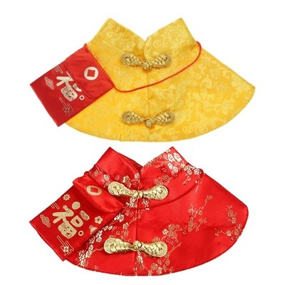 Festive Cat Costume Cloak Pet Chinese New Year Dress Up Cape Photoshoots Outfit