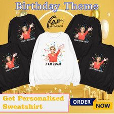 Personalised Custom Party Celebration Sweatshirt Birthday Festival Events Gift