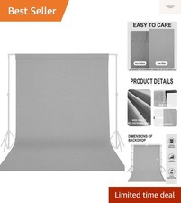 Grey Backdrop - 5FTX7FT Grey Photo Backdrop for Photoshoot Background for Pho...