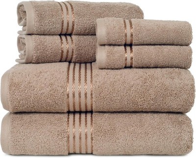 6 Piece Bathroom Towels Set - 625GSM 100% Cotton Bathroom Essentials with 2