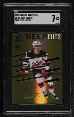 2023-24 Upper Deck SP Game Used Deep Cuts 18/250 Jack Hughes #DC-11 0br9