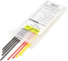 Pica Dry Pencil Refills for 3030 Markers 2 x Red, 2 x Yellow, 4 x Black 4020