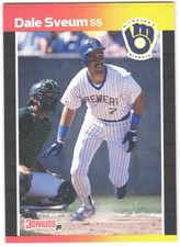 1989 Donruss Dale Sveum #146 Print Line Error Across Top of Card!