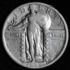 1920 Standing Liberty Silver Quarter VF E267 DWCN