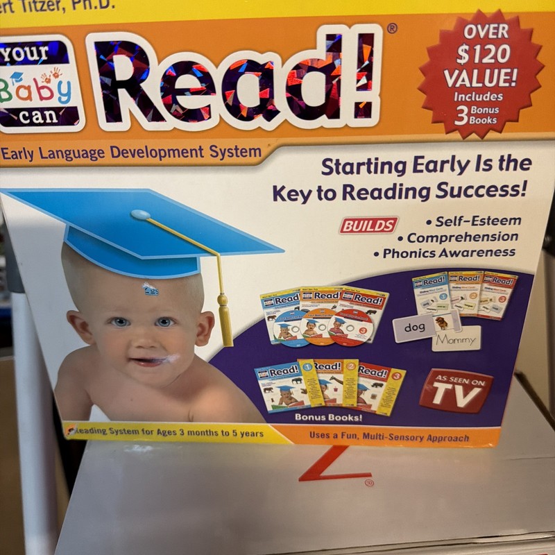 Your Baby Can Read Complete Set As Seen On TV Early Language Titzer open box