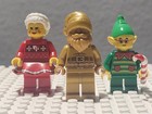 Lego CHRISTMAS BAM 2025 GOLD SANTA, MRS CLAUSE, ELF Authentic LEGO