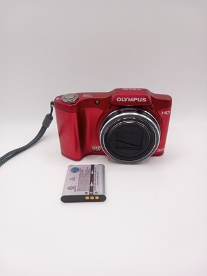 Olympus SZ-11 HD Digital Camera Red 14 MP 20x Optical Zoom with LI-50B Battery
