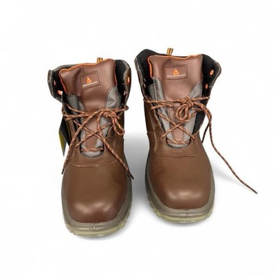 Delta Plus Concorde EH Brown Leather steel toe work boots  Sz 14 US