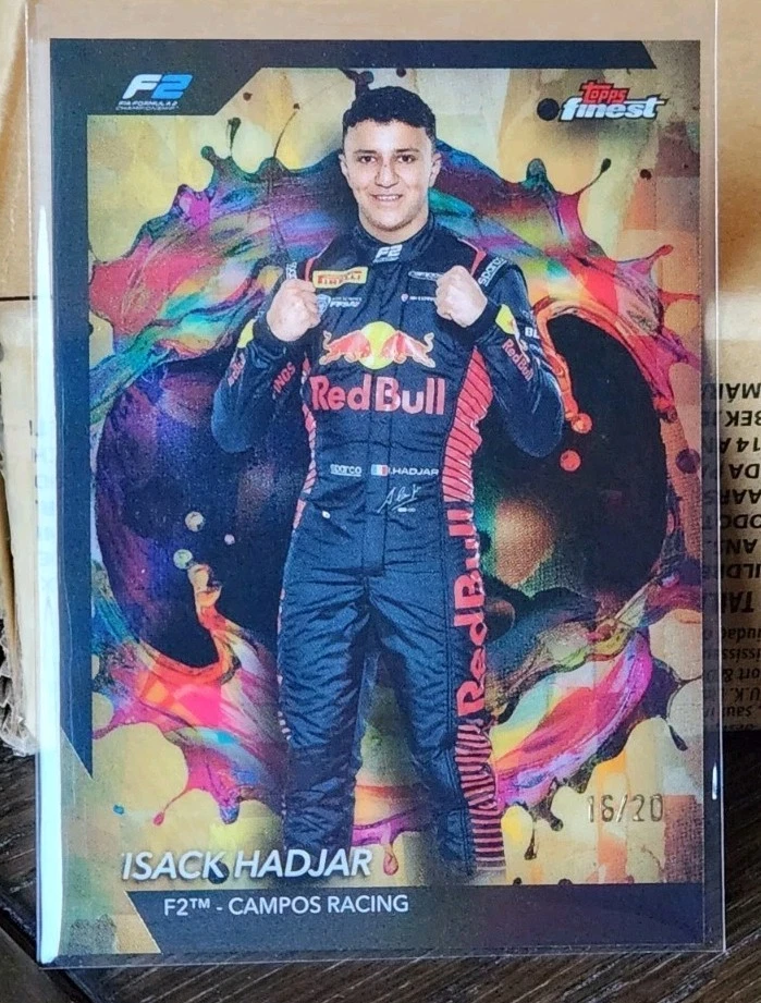 2024 Topps Finest Formula 1 Isack Hadjar Rare Gold #16/20 #241 F2 Campos Racing