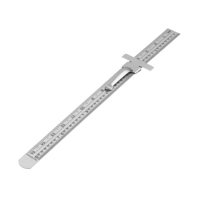 Kompaktes Edelstahl Lineal 15 cm f��r genaue metrische imperiale Ma?e