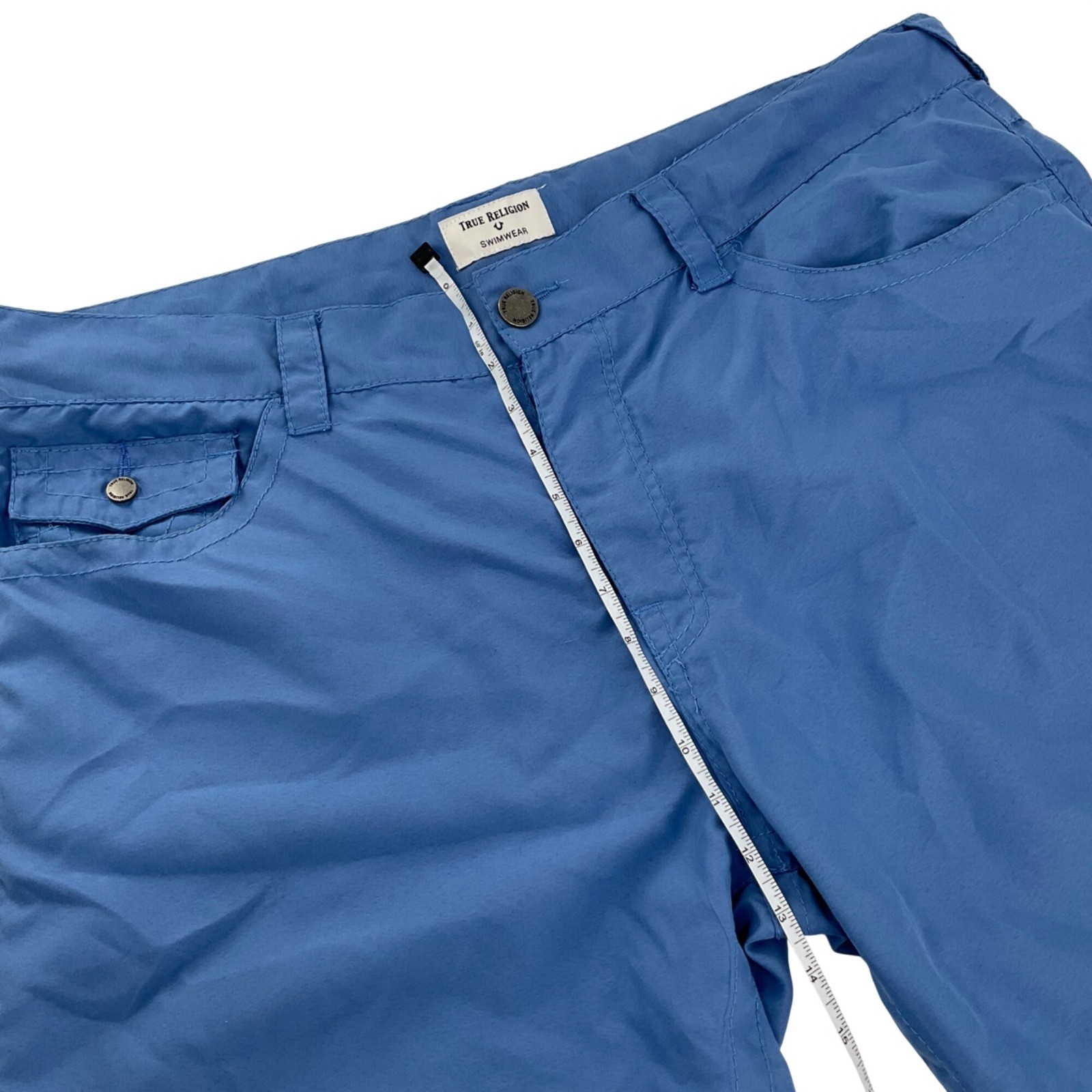 True Religion Mens Swimwear Board Shorts trunksDigital Blue 36W lightweight thumbnail 9