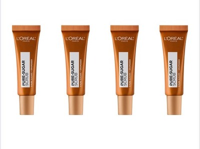4 Pack Of L'Oreal Paris / Pure Sugar Scrub Mini Smooth & Glow Face & Lips