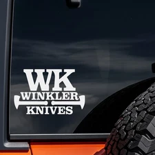 Winkler Knives WK Logo Decal Sticker | Knife Brand Tactical Vinyl Car Truck SUV