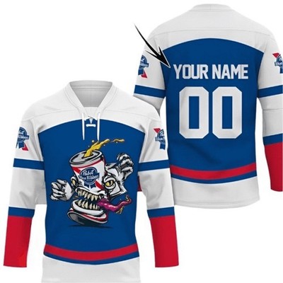 Personalized PabstBBlue Ribbon Monster Hockey Jersey