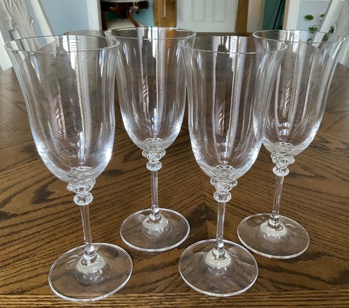 Mikasa Italian Countryside 4 Water Goblets Glasses w/ Ball Stem 8 1/8" - Picture 2 of 9