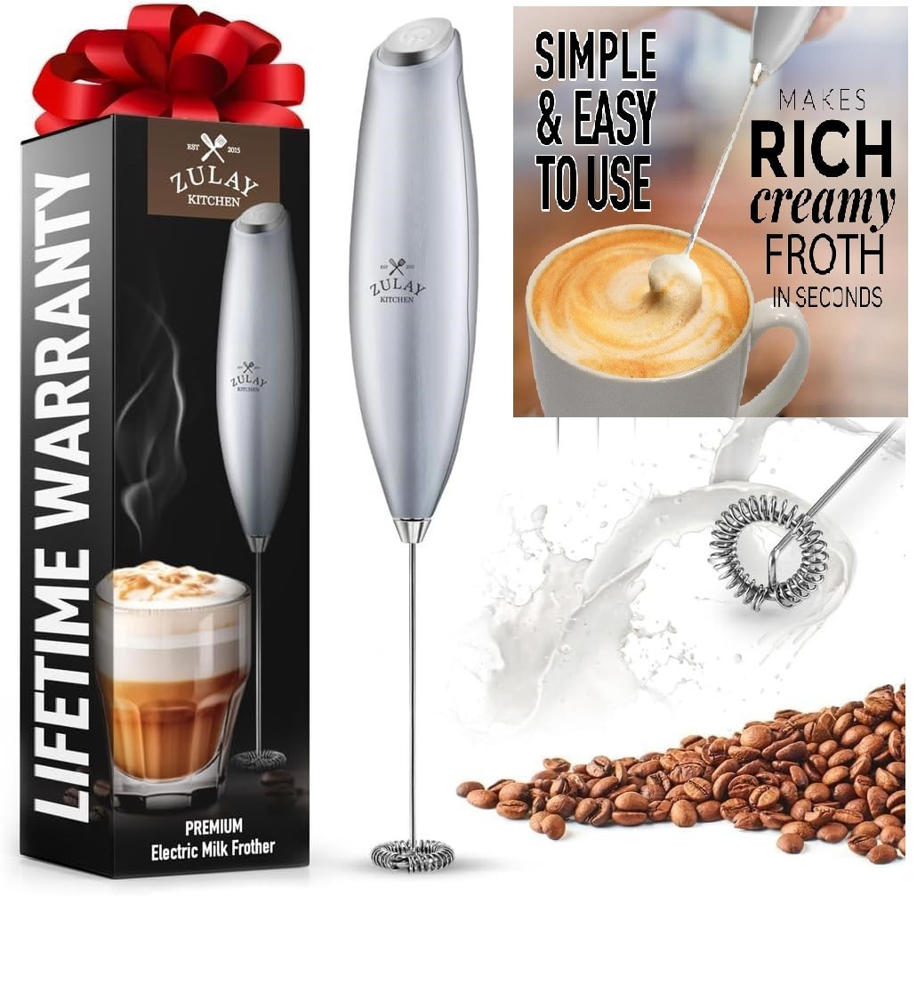 Handheld Electric Whisk, Milk Foamer, Mini Mixer & Coffee Blender for Frappe, La