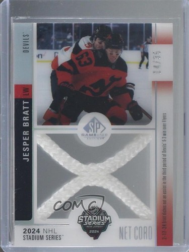 2024 SP Game Used Stadium Series Devils-Flyers Net Cord Relics /35 Jesper Bratt