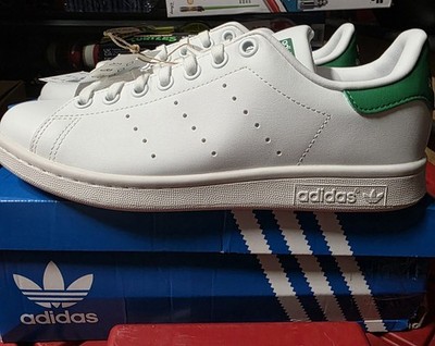 adidas Stan Smith White Green Rubber Sole Lace-Up Low Top Sneakers Men