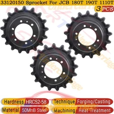 3x 17 Teeth 6 Bolt Holes Drive Sprocket For JCB 190T 180T 1110T Heavy Duty