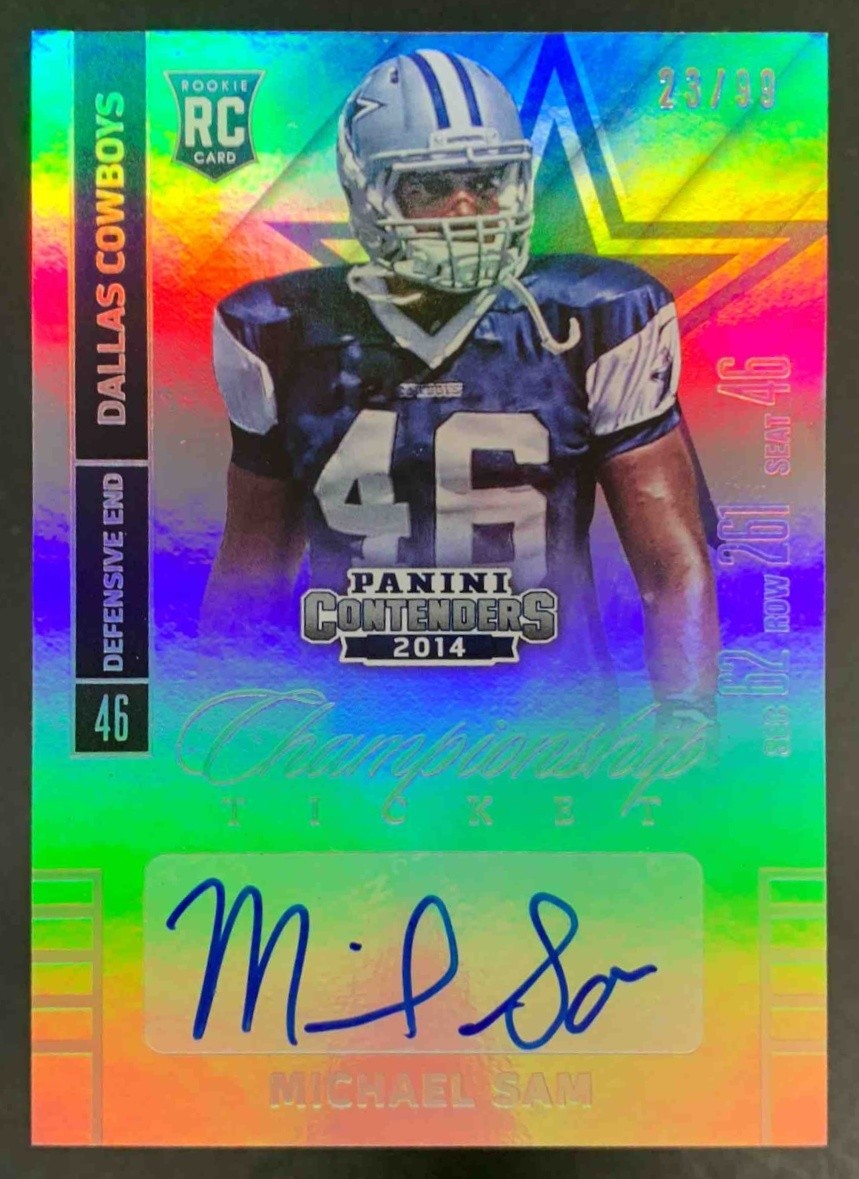 Michael Sam Panini Contenders #162 Autograph-Championship Ticket