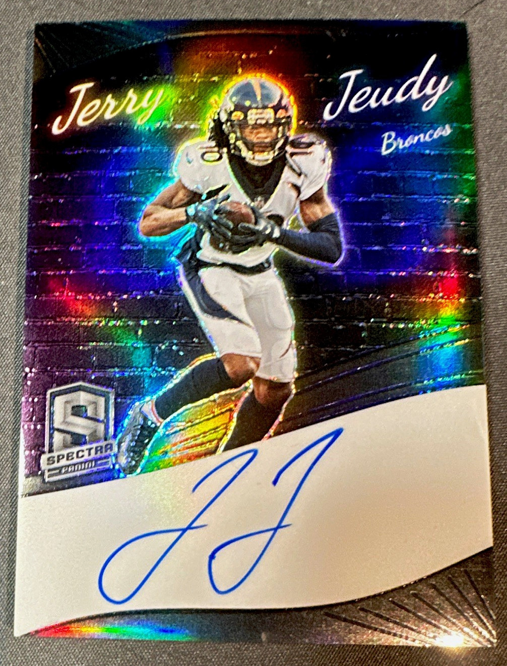 Panini 2023 Spectra Football Colorgraphs Prizm Jerry Jeudy Auto 37/149