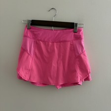 90 Degrees By Reflex Girls Large Size 12 Skort Hot Pink Tennis Golf Girly E6